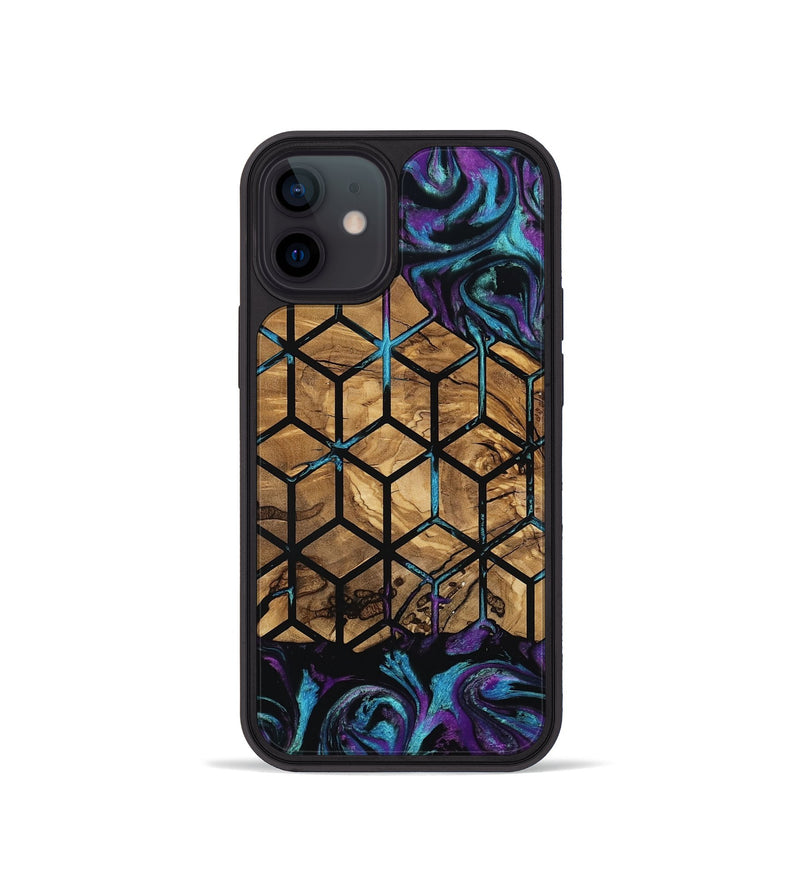 iPhone 12 mini Wood Phone Case - Diamond (Pattern, 801922)