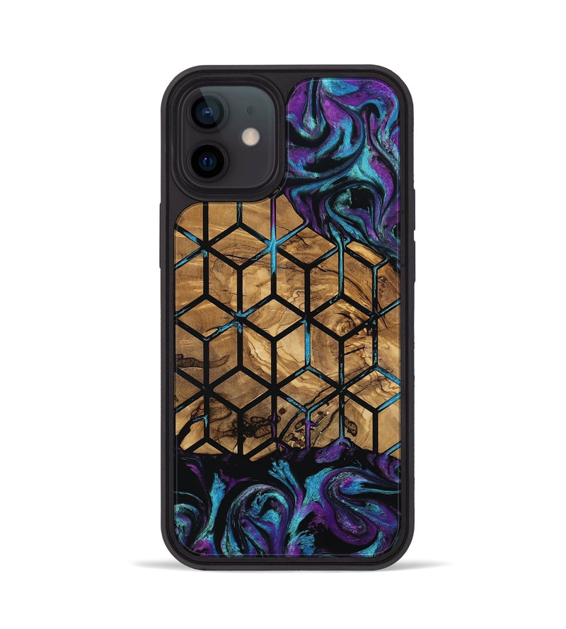 iPhone 12 Wood Phone Case - Diamond (Pattern, 801922)