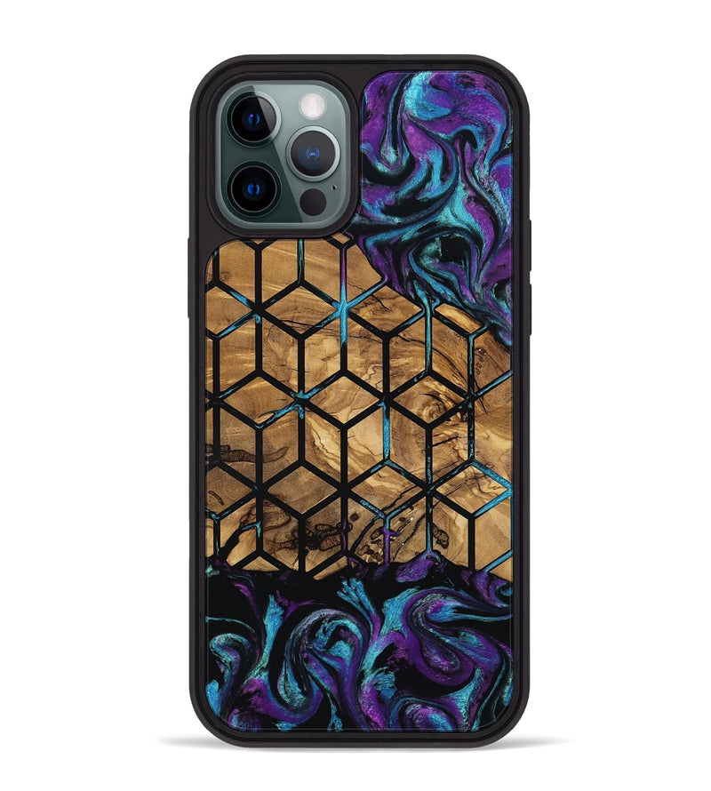 iPhone 12 Pro Max Wood Phone Case - Diamond (Pattern, 801922)