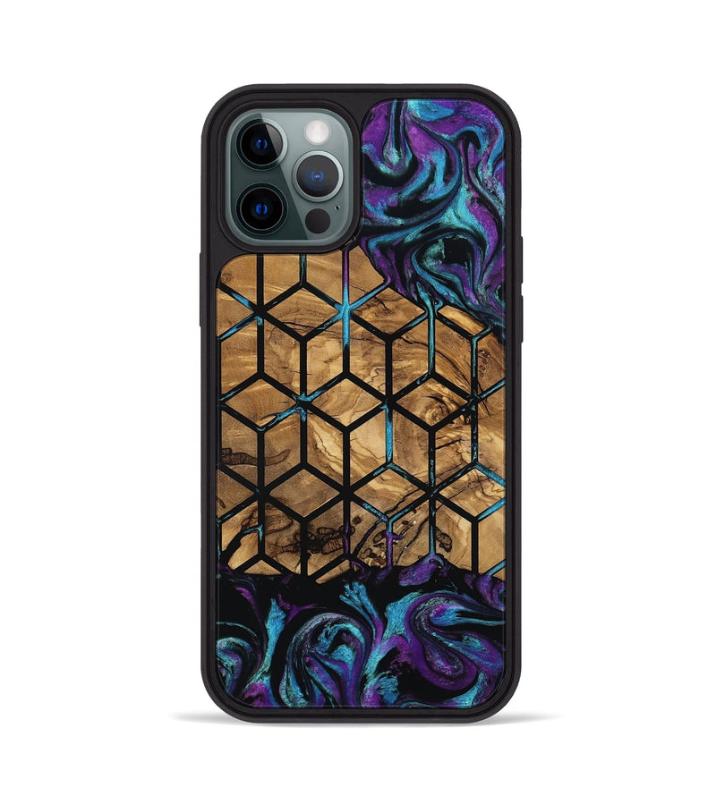 iPhone 12 Pro Wood Phone Case - Diamond (Pattern, 801922)
