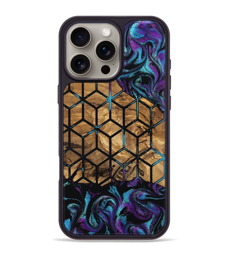 iPhone 16 Pro Max Wood Phone Case - Diamond (Pattern, 801922)