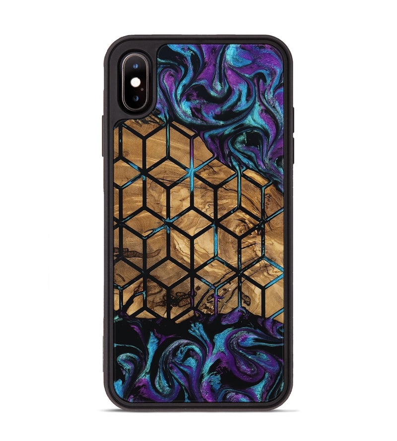 iPhone Xs Max Wood Phone Case - Diamond (Pattern, 801922)
