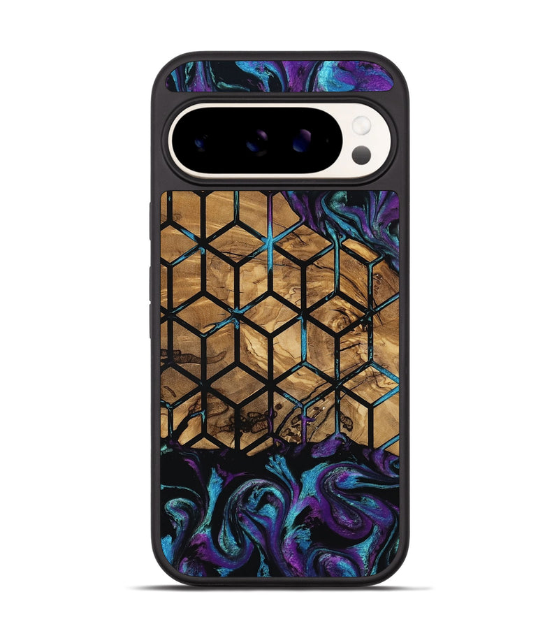 Pixel 9 Wood Phone Case - Diamond (Pattern, 801922)