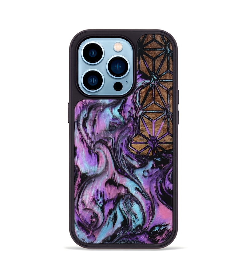 iPhone 14 Pro Wood Phone Case - Stacy (Pattern, 801924)