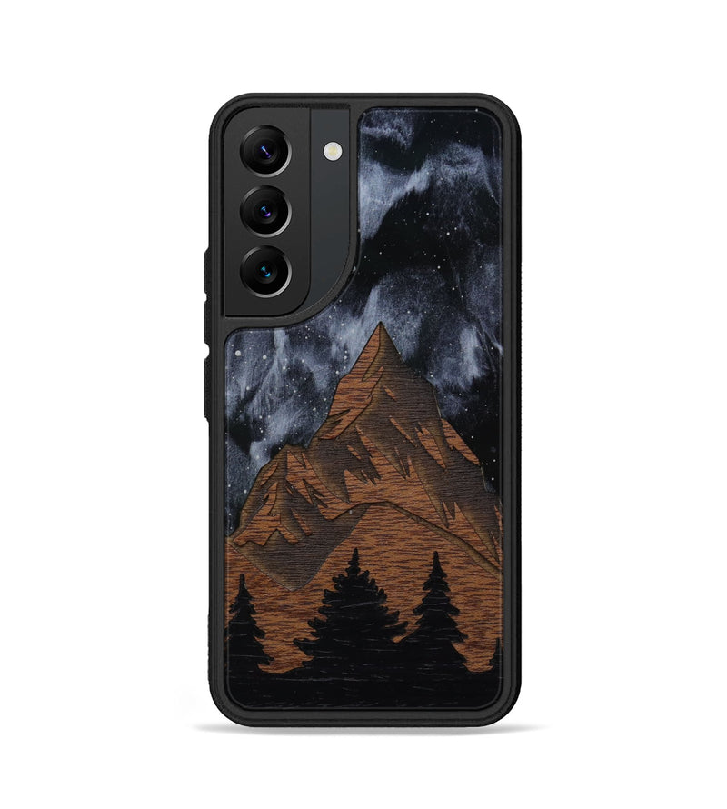 Galaxy S22 Wood Phone Case - Everest Silver (Curated)