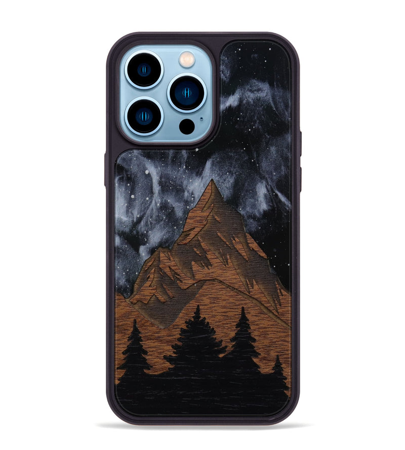 iPhone 14 Pro Max Wood Phone Case - Everest Silver (Terrain)