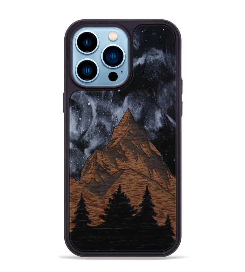iPhone 14 Pro Max Wood Phone Case - Everest Silver (Curated)