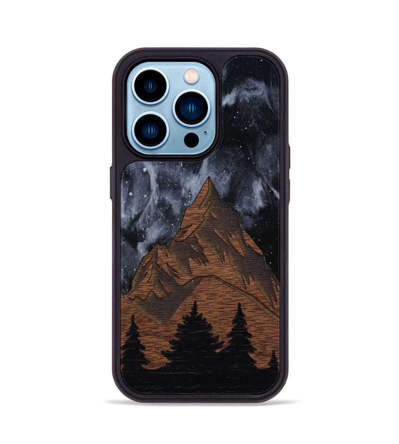 iPhone 14 Pro Wood Phone Case - Everest Silver (Curated)
