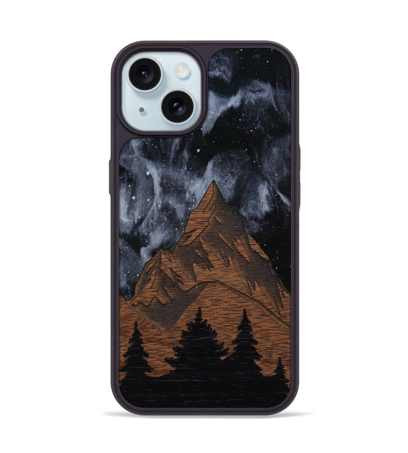 iPhone 15 Wood Phone Case - Everest Silver (Curated)