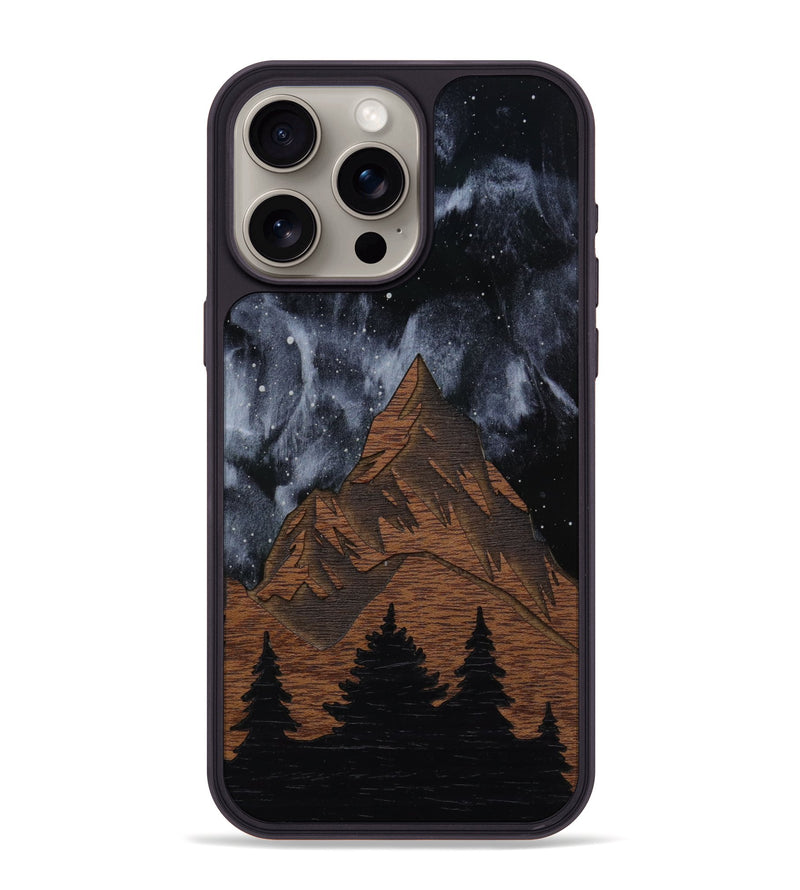 iPhone 15 Pro Max Wood Phone Case - Everest Silver (Curated)