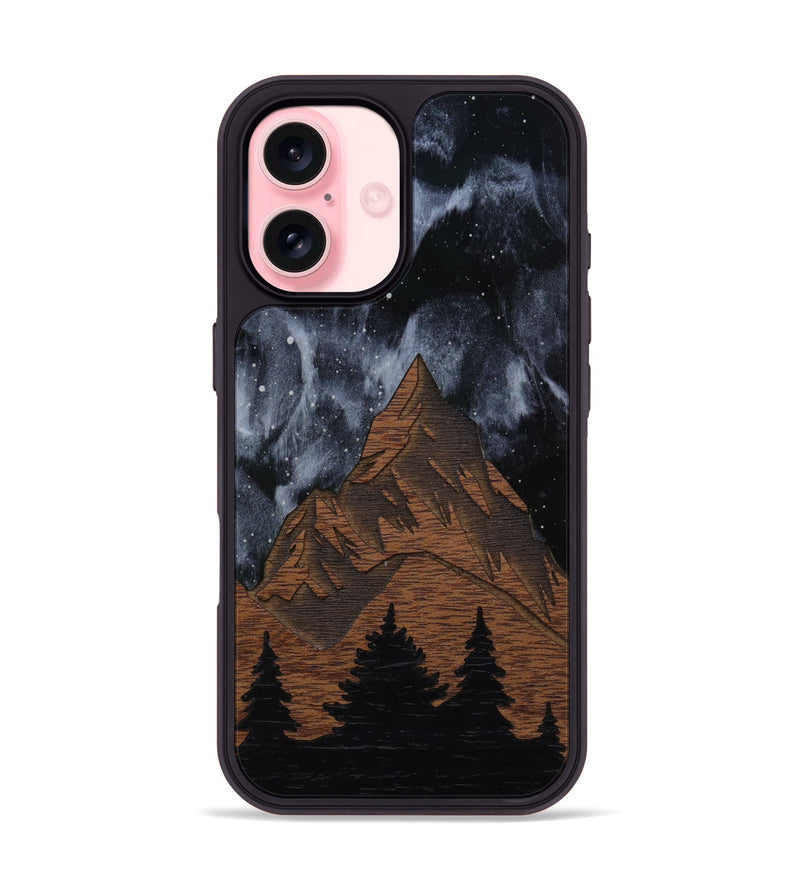 iPhone 16 Wood Phone Case - Everest Silver (Curated)