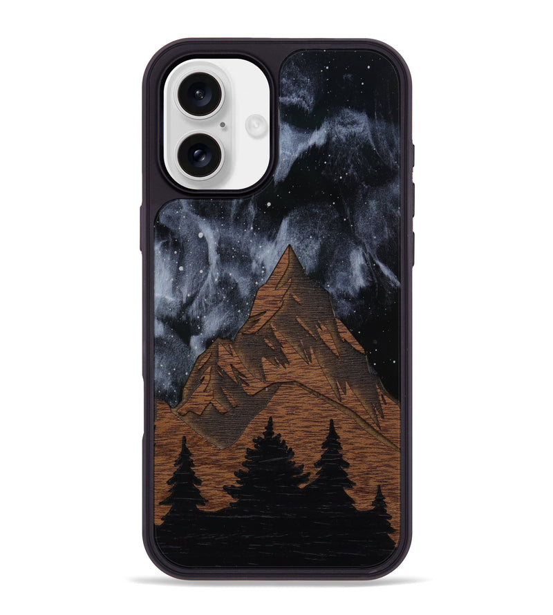 iPhone 16 Plus Wood Phone Case - Everest Silver (Curated)