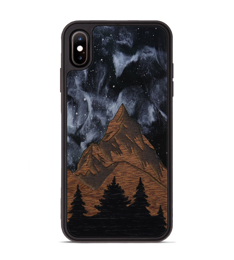 iPhone Xs Max Wood Phone Case - Everest Silver (Terrain)