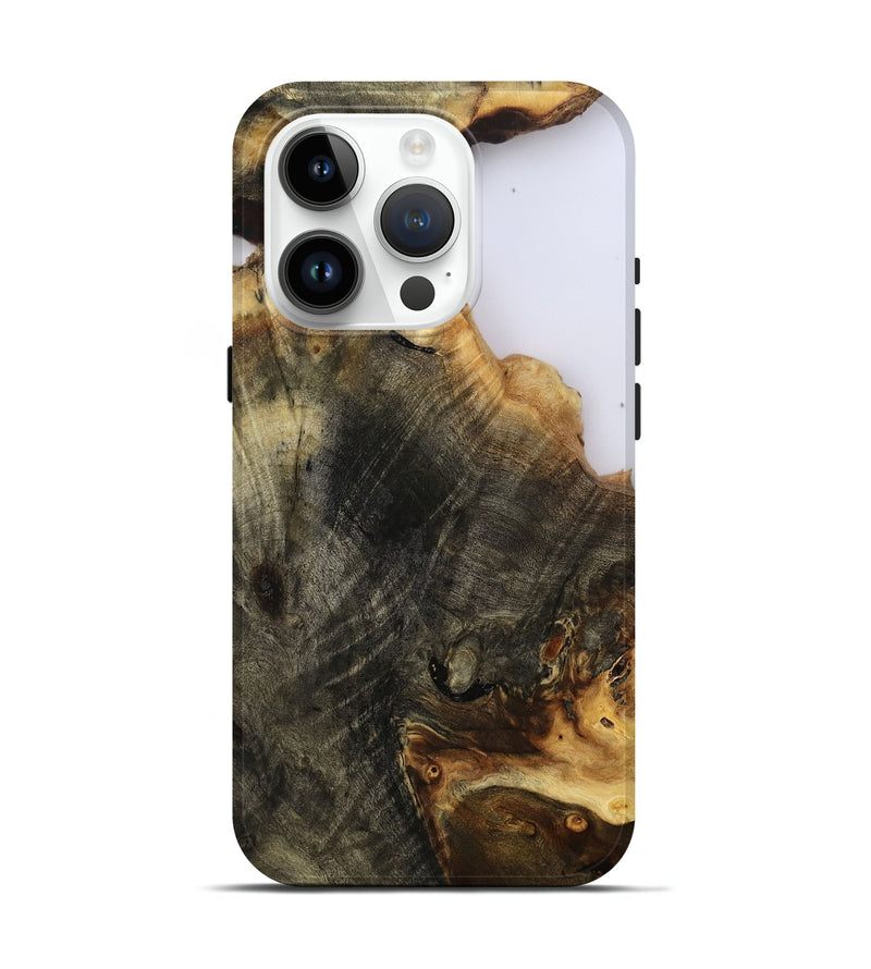 iPhone 15 Pro Wood Live Edge Phone Case - Kenyon (Clear, 801947)