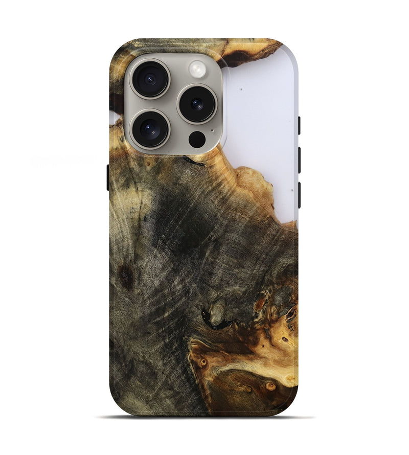 iPhone 16 Pro Wood Live Edge Phone Case - Kenyon (Clear, 801947)