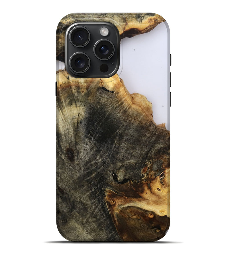 iPhone 16 Pro Max Wood Live Edge Phone Case - Kenyon (Clear, 801947)
