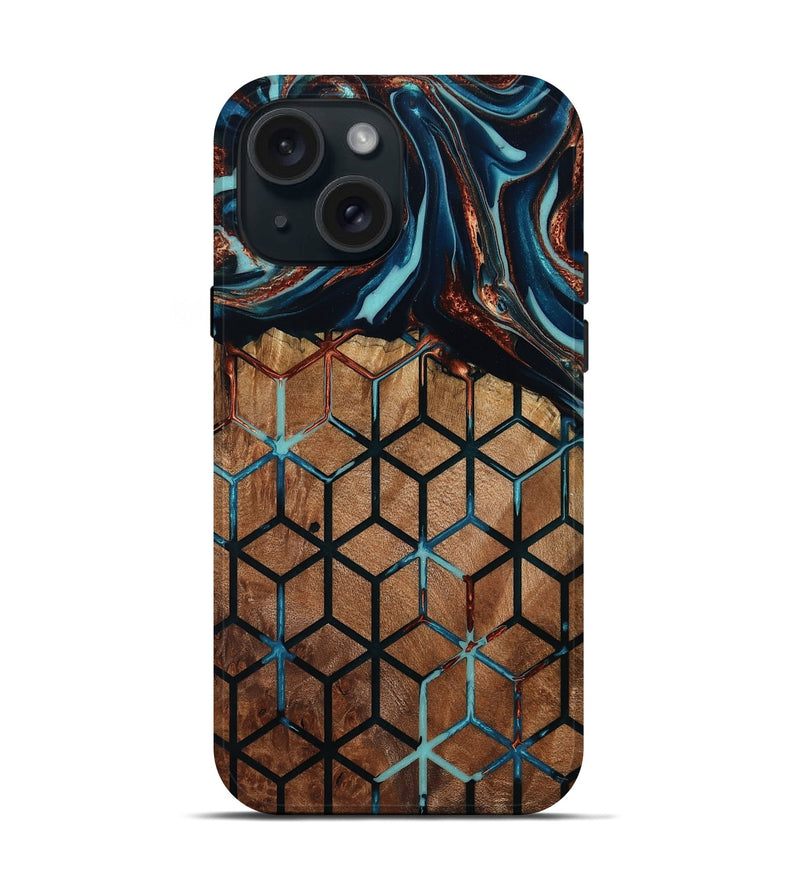 iPhone 15 Wood Live Edge Phone Case - Darnell (Pattern, 801950)