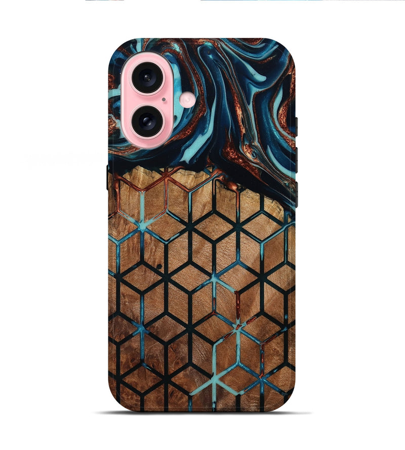 iPhone 16 Wood Live Edge Phone Case - Darnell (Pattern, 801950)