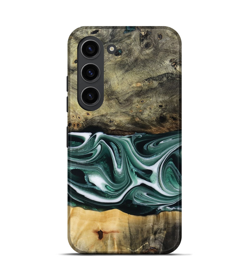 Galaxy S23 Wood Live Edge Phone Case - Samatha (Green, 801951)