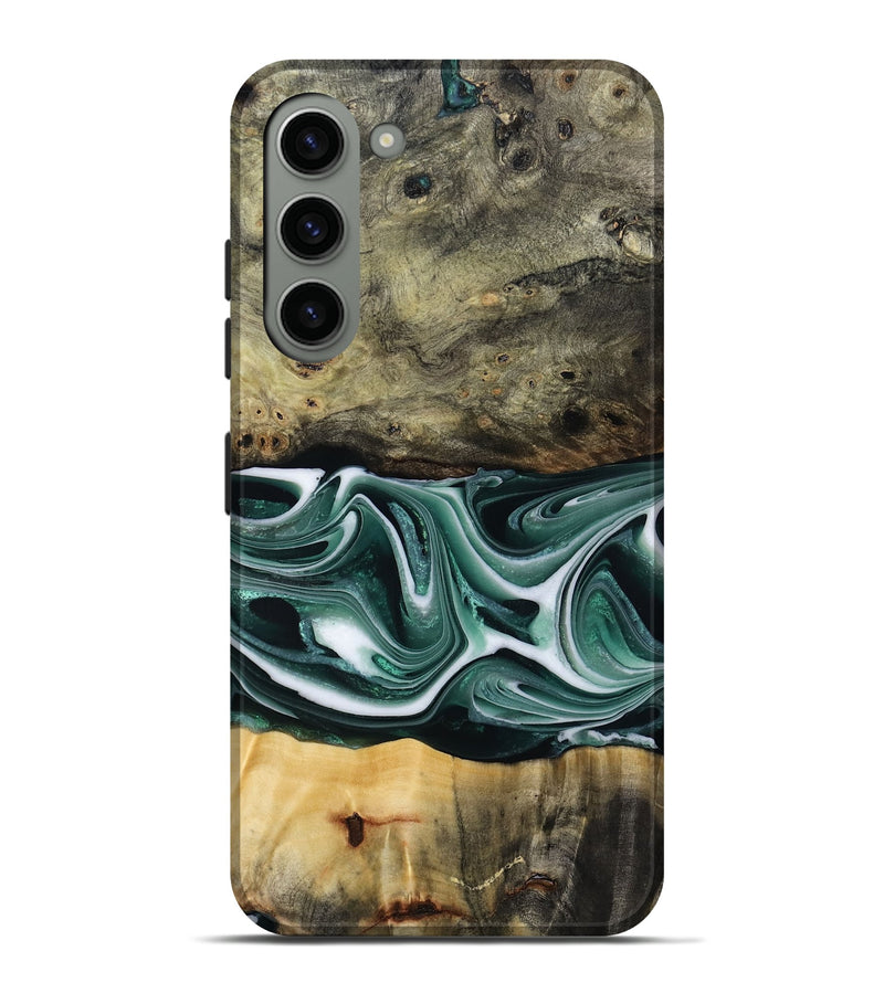 Galaxy S23 Plus Wood Live Edge Phone Case - Samatha (Green, 801951)