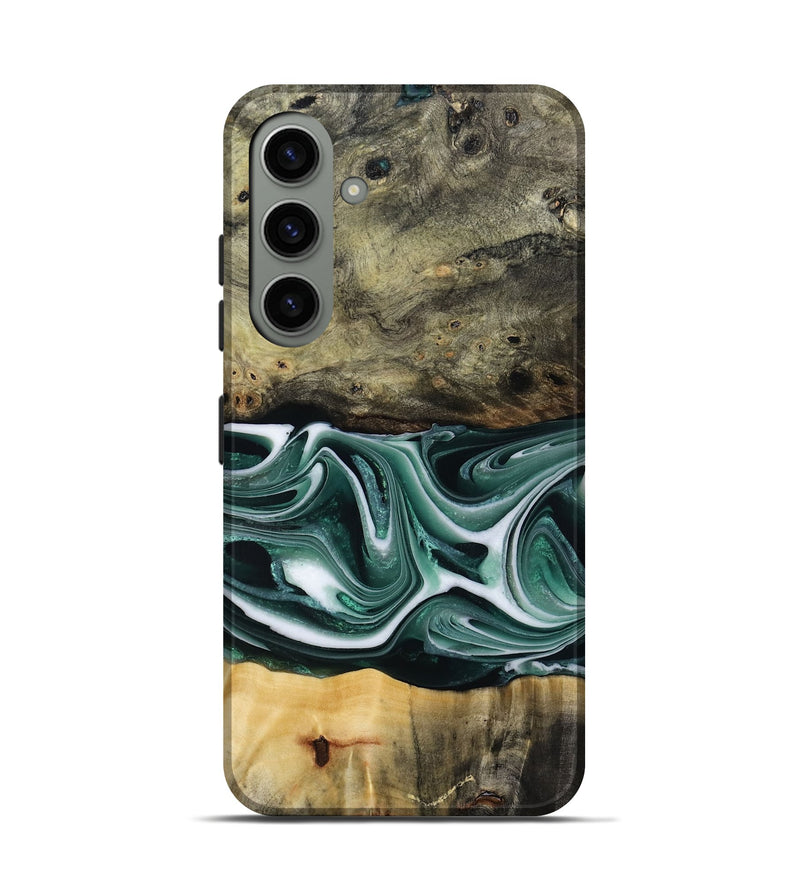Galaxy S24 Wood Live Edge Phone Case - Samatha (Green, 801951)