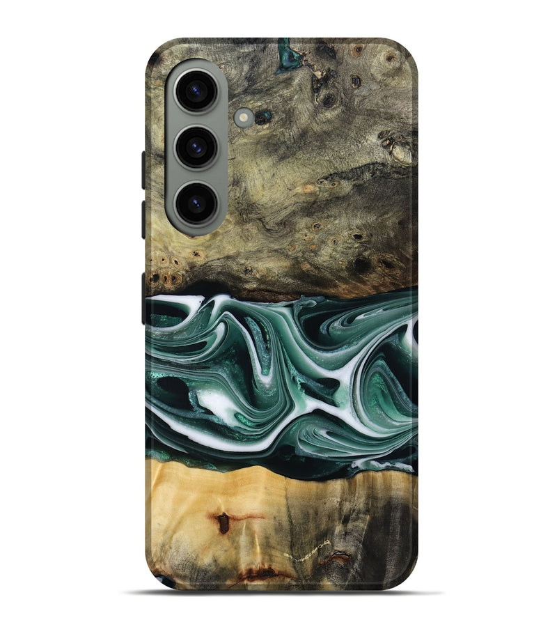 Galaxy S24 Plus Wood Live Edge Phone Case - Samatha (Green, 801951)