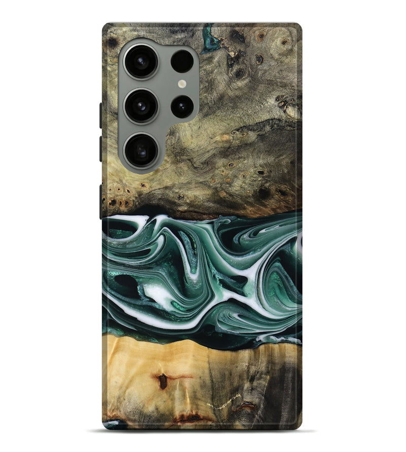 Galaxy S24 Ultra Wood Live Edge Phone Case - Samatha (Green, 801951)