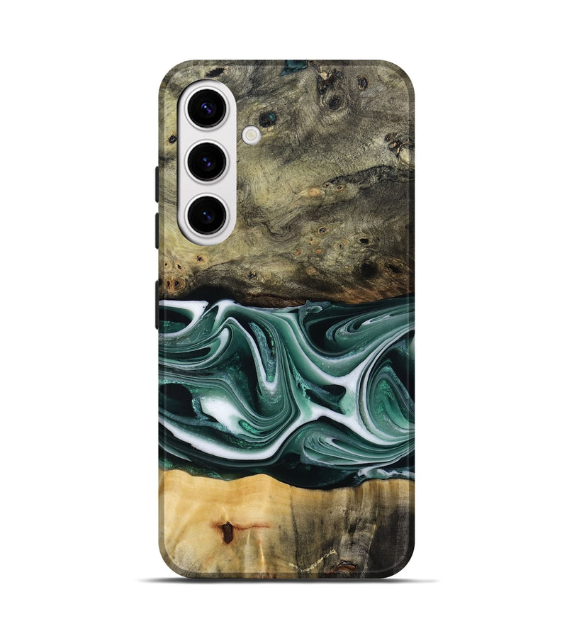 Galaxy S25 Wood Live Edge Phone Case - Samatha (Green, 801951)