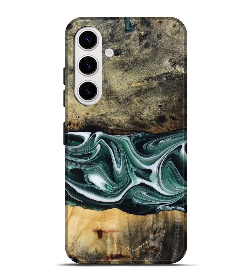 Galaxy S25 Plus Wood Live Edge Phone Case - Samatha (Green, 801951)