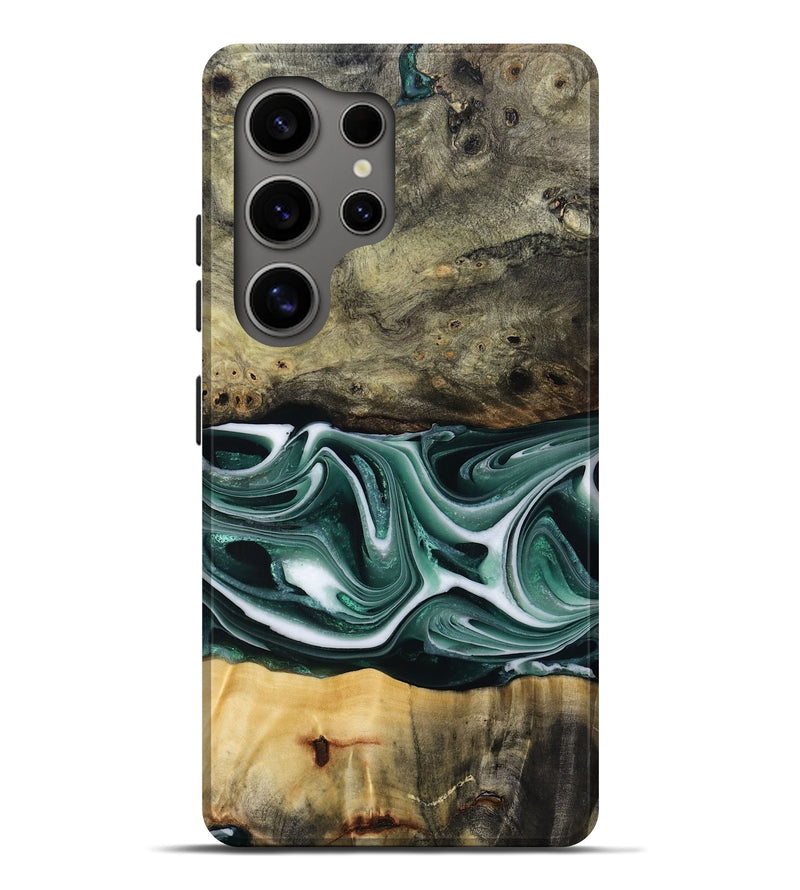 Galaxy S25 Ultra Wood Live Edge Phone Case - Samatha (Green, 801951)
