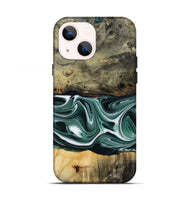 iPhone 13 Wood Live Edge Phone Case - Samatha (Green, 801951)