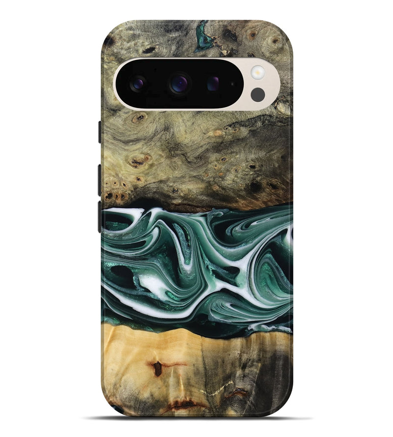 Pixel 10 Pro XL Wood Live Edge Phone Case - Samatha (Green, 801951)