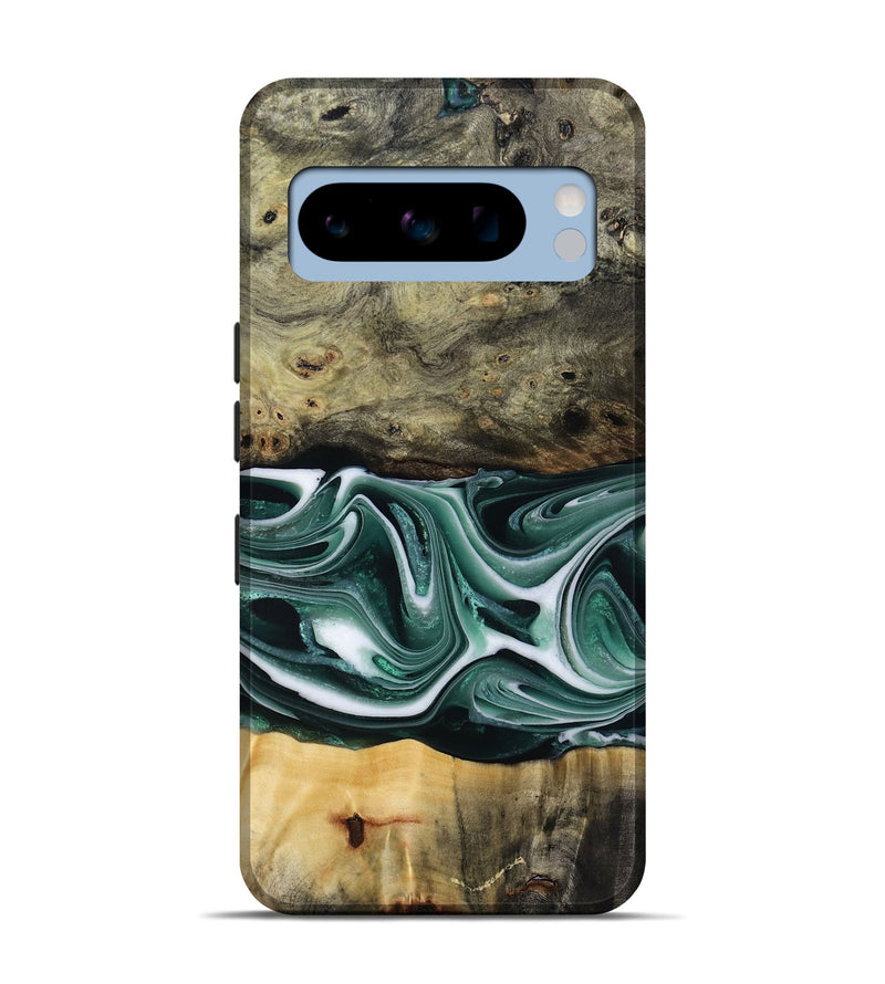 Pixel 8 Pro Wood Live Edge Phone Case - Samatha (Green, 801951)