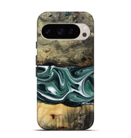 Pixel 9 Wood Live Edge Phone Case - Samatha (Green, 801951)