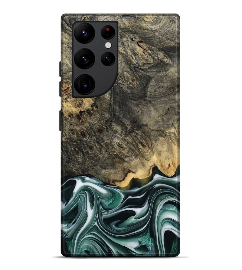 Galaxy S22 Ultra Wood Live Edge Phone Case - Darci (Green, 801952)