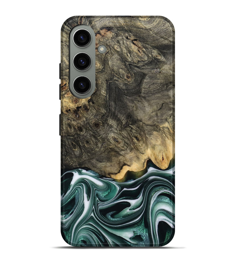 Galaxy S24 Plus Wood Live Edge Phone Case - Darci (Green, 801952)