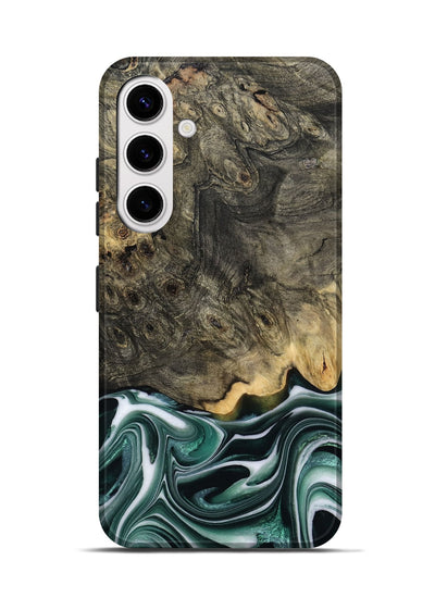 Galaxy S25 Wood Live Edge Phone Case - Darci (Green, 801952)
