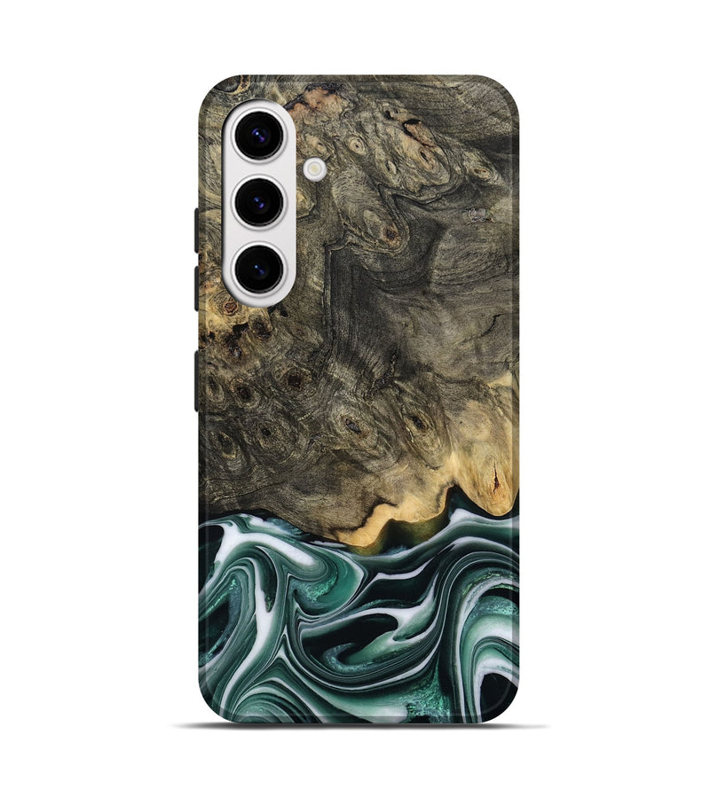 Galaxy S25 Wood Live Edge Phone Case - Darci (Green, 801952)