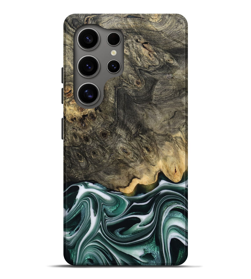Galaxy S25 Ultra Wood Live Edge Phone Case - Darci (Green, 801952)