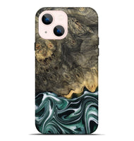 iPhone 14 Plus Wood Live Edge Phone Case - Darci (Green, 801952)
