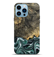iPhone 14 Pro Max Wood Live Edge Phone Case - Darci (Green, 801952)