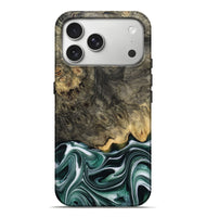 iPhone 17 Pro Max Wood Live Edge Phone Case - Darci (Green, 801952)