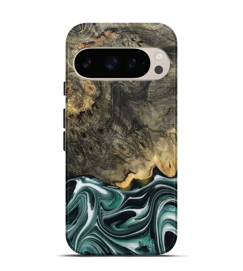 Pixel 10 Pro Wood Live Edge Phone Case - Darci (Green, 801952)