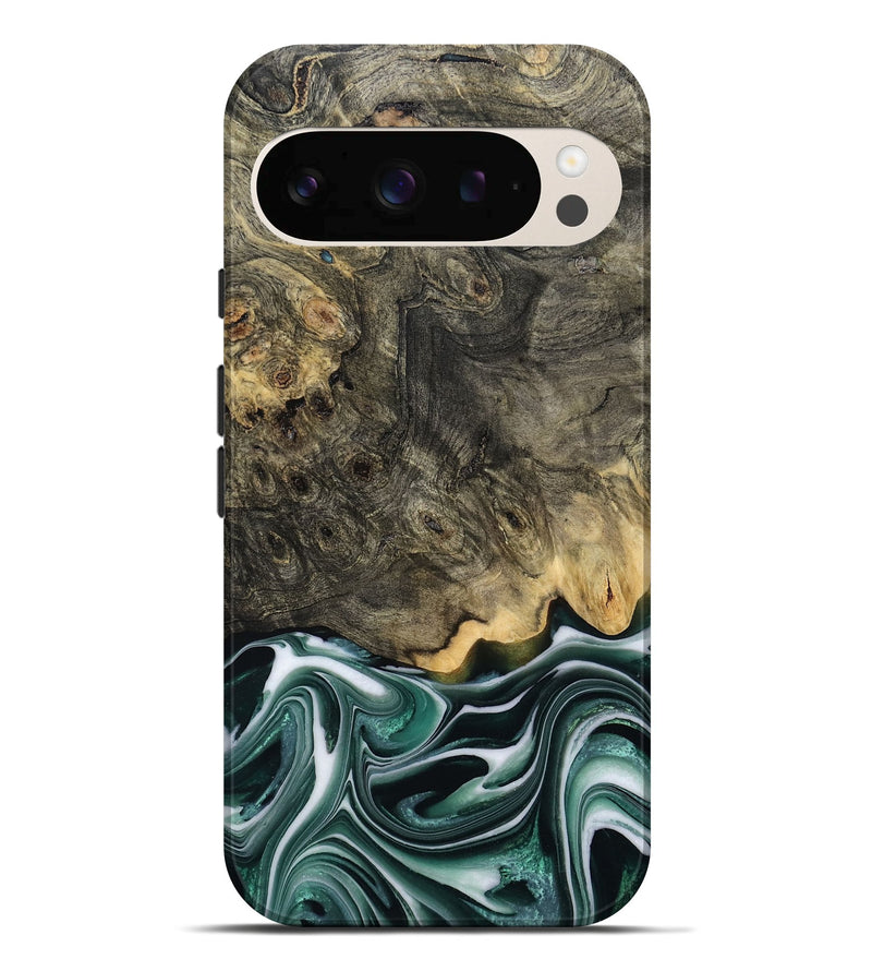 Pixel 10 Pro XL Wood Live Edge Phone Case - Darci (Green, 801952)