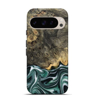 Pixel 9 Wood Live Edge Phone Case - Darci (Green, 801952)
