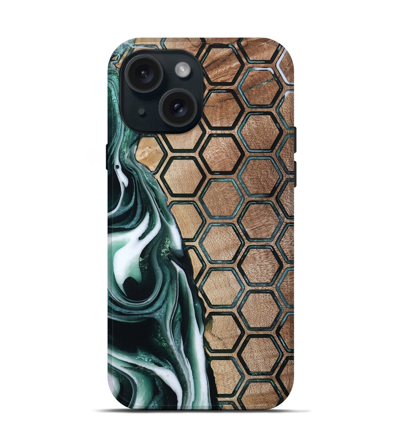 iPhone 15 Wood Live Edge Phone Case - Keaton (Pattern, 801953)