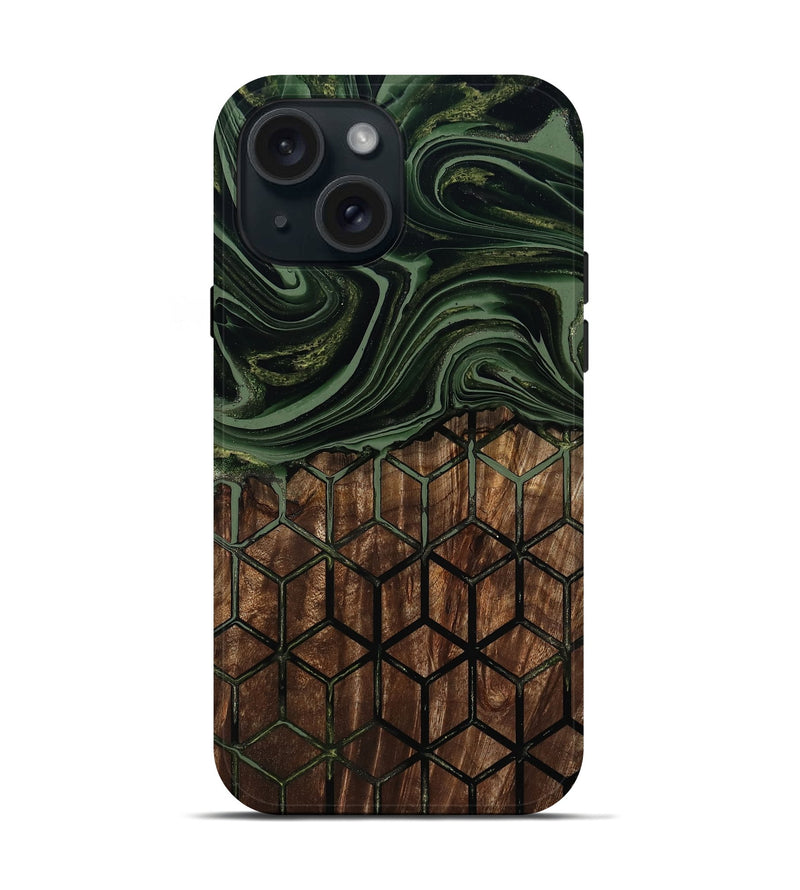 iPhone 15 Wood Live Edge Phone Case - Banks (Pattern, 801954)