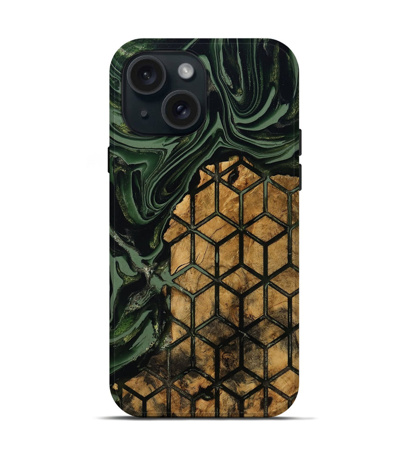 iPhone 15 Wood Live Edge Phone Case - Averie (Pattern, 801956)