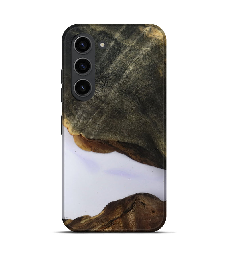 Galaxy S23 Wood Live Edge Phone Case - Linda (Clear, 801957)