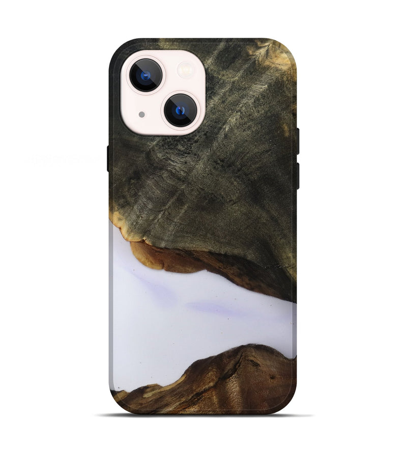 iPhone 13 Wood Live Edge Phone Case - Linda (Clear, 801957)